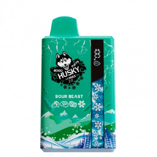 Электронная сигарета Хаски Аир Макс 2.0 8000 Клубника Киви Мята (Husky Airmax 2.0 8000 Sour beast)